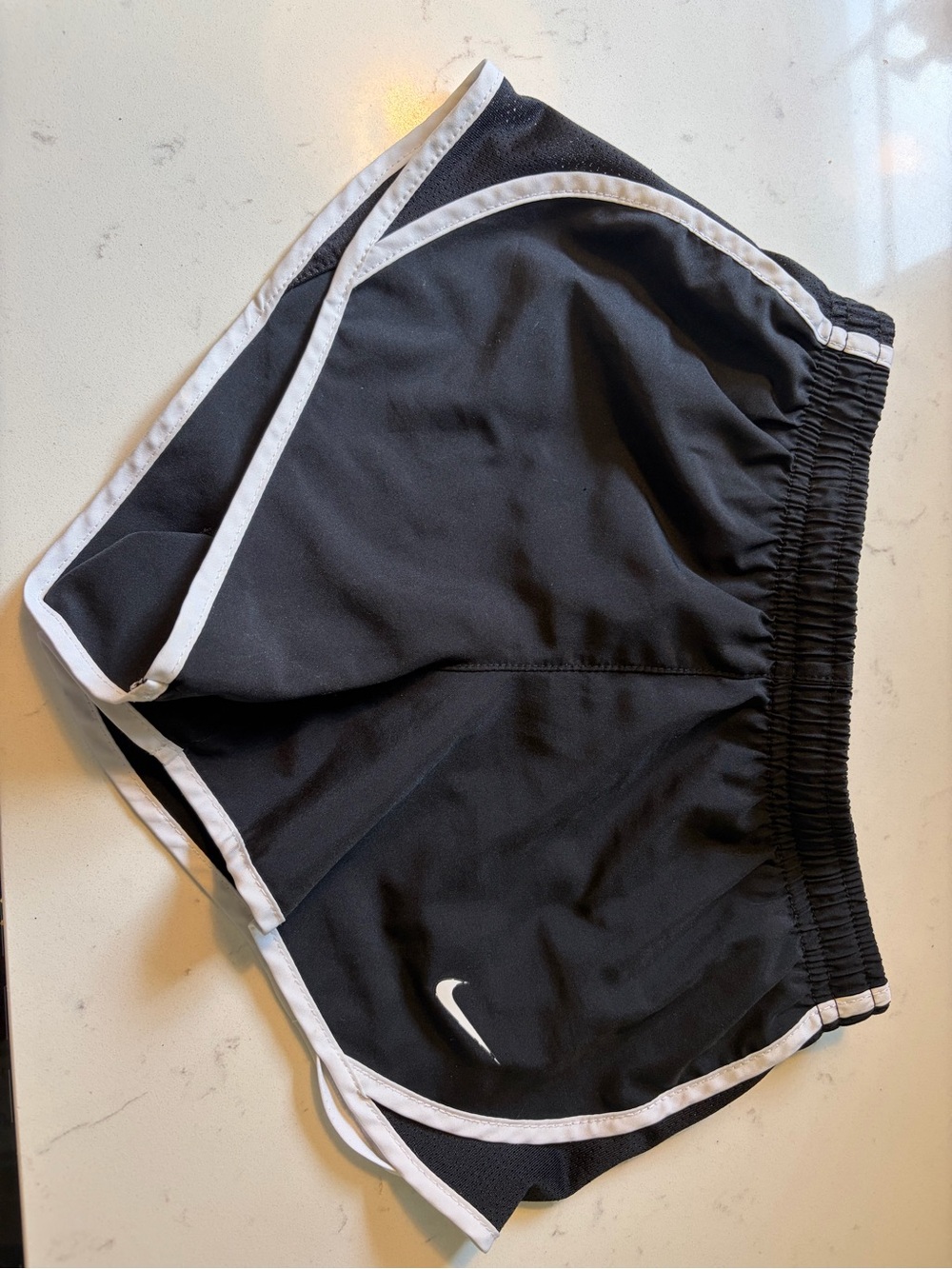 Nike Black Athletic Shorts with White Trim